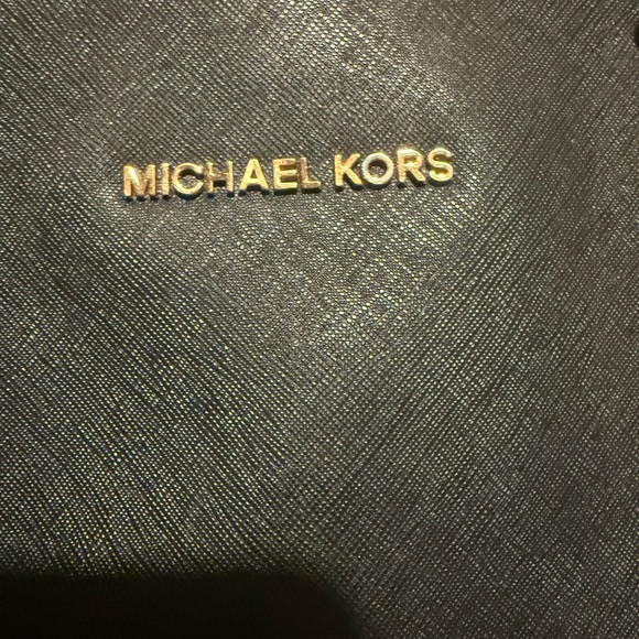Michael Kors Black Tote with Gold Accents - Picture 4 of 5